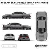 Nissan Skyline R32 Sedan BN Sports 1989-1994 - Full Car template | Matt