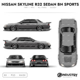 Nissan Skyline R32 Sedan BN Sports 1989-1994 - Full Car template | Glossy