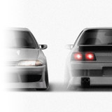 Nissan Skyline R32 Sedan BN Sports 1989-1994 - Full Car template | Front and rear