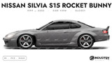 Nissan Silvia S15 Rocket Bunny 1999-2002 - Side Car template | Glossy