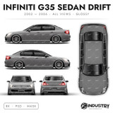 Infiniti G35 Sedan Drift 2002-2006 - Full Car template | Glossy