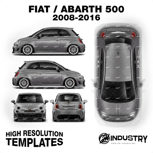 Abarth 500 2008-2016 - Full Car template