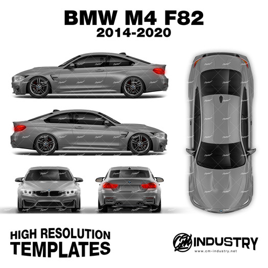 BMW M4 F82 2014-2020 - Full Car template | Matt