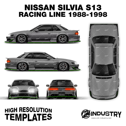 Nissan Silvia S13 Origin Labo Racing Line V2 1988-1998 - Full Car template | Matt