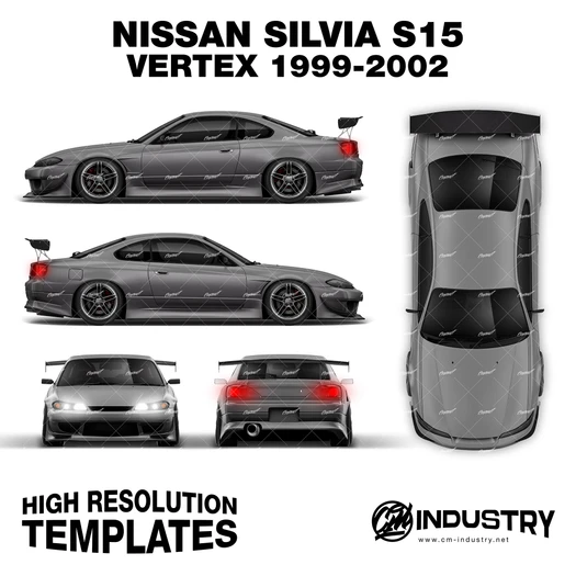 Nissan Silvia S15 Vertex 1999-2002 - Full Car template | Matt