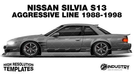 Nissan Silvia S13 Origin Labo Aggressive Line V2 1988-1998 - Side Car template