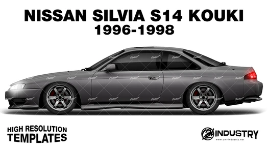 Nissan Silvia S14 Kouki 1996-1998 - Side Car template | Matt