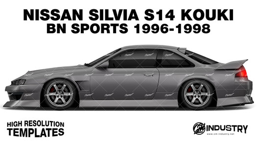 Nissan Silvia S14 Kouki BN Sports 1996-1998 - Side Car template