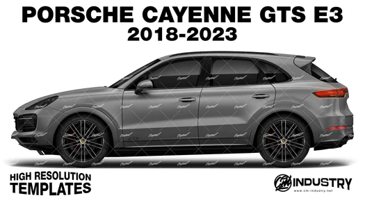 Porsche Cayenne GTS E3 2018-2023 - Side Car template | Matt