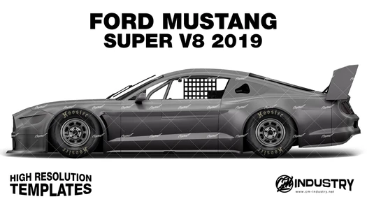 Ford Mustang Super V8 2019 - Side Car template | Matt