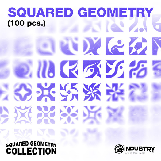 Squared Geometry Figures (100 pcs.) - Graphic Resources