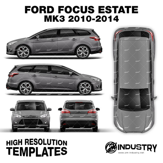Ford Focus Estate MK3 2010-2014 - Full Car template | Matt