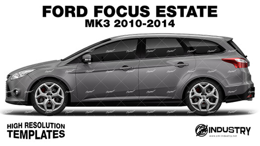 Ford Focus Estate MK3 2010-2014 - Side Car template | Matt