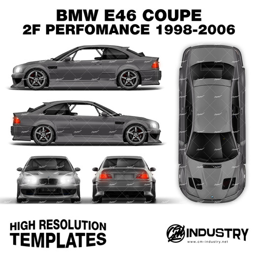 BMW E46 Coupe 2F Perfomance - Full Car template | Matt