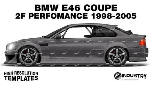 BMW E46 Coupe 2F Perfomance - Side Car template | Matt