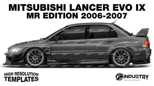 Mitsubishi Lancer Evo IX MR Edition 2006-2007 - Side Car template | Matt