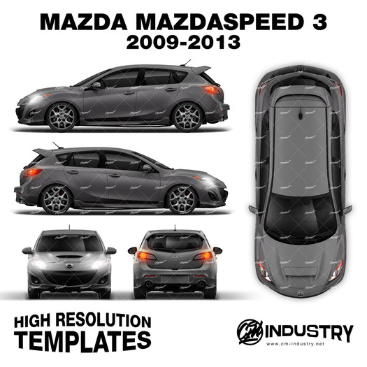 Mazda Mazdaspeed 3 2009-2013 - Full Car template | Matt