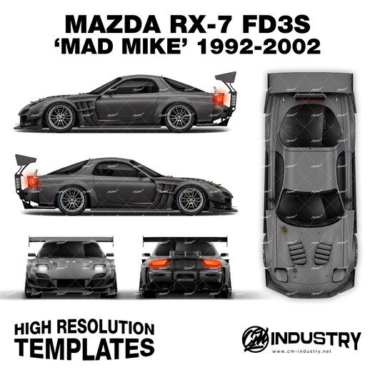 Mazda RX-7 FD3S  'Mad Mike' 1992-2002 - Full Car template