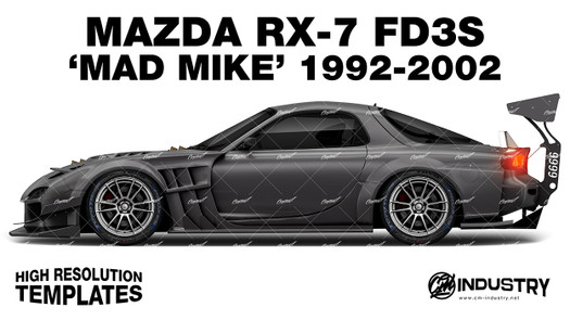 Mazda RX-7 FD3S  'Mad Mike' 1992-2002 - Side Car template | Matt