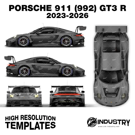 Porsche 911 GT3 R (992) 2023-2026 - Full Car template | Matt