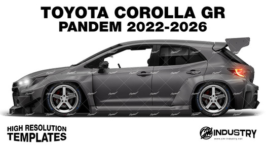 Toyota Corolla GR Pandem 2022-2026 - Side Car template | Matt