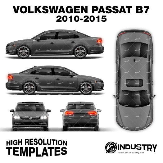 Volkswagen Passat B7 2010-2015 - Full Car template | Matt