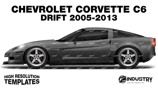 Chevrolet Corvette C6 Drift 2005-2013 - Side Car template | Matt