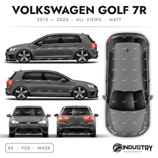 Volkswagen Golf 7R 5-Door 2013-2020 - Full Car template | Matt