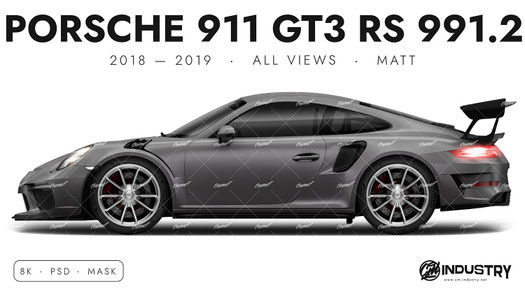 Porsche 911 GT3 RS 991.2 2018-2019 - Side Car template | Matt