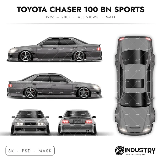 Toyota Chaser 100 BN Sports 1996-2001 - Full Car template | Matt