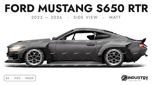 Ford Mustang S650 RTR 2023-2026 - Side Car template | Matt