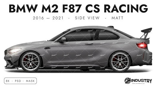 BMW M2 F87 CS Racing 2016-2021 - Side Car template | Matt