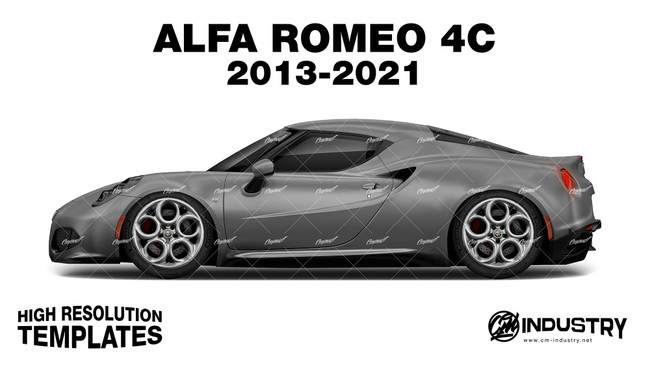 Alfa Romeo 4C 2013-2021 - Side Car template | Matt