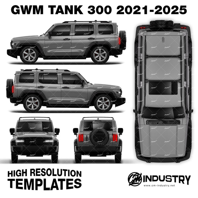 GWM TANK 300 2021-2025  - Full Car template | Matt