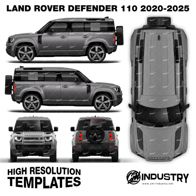 Land Rover Defender 110 2020-2025 - Full Car template | Matt