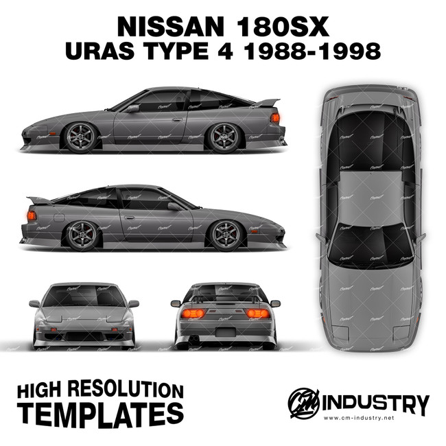 Nissan 180sx Uras Type 4 1988-1998 - Full Car template | Matt