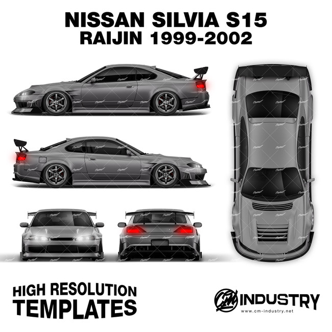 Nissan Silvia S15 Origin Labo Raijin 1999-2002 - Full Car template | Matt