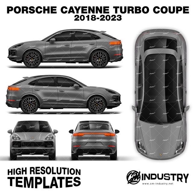 Porsche Cayenne Coupe E3 2018-2023 - Full Car template | Matt