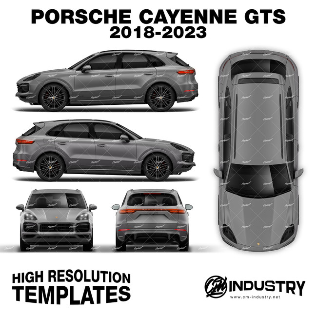 Porsche Cayenne GTS E3 2018-2023 - Full Car template | Matt
