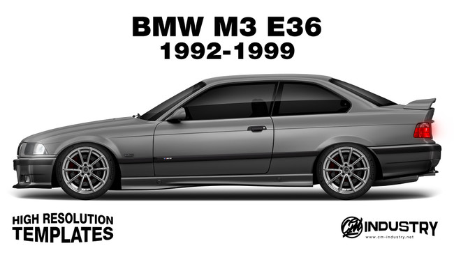 BMW M3 E36 1992-1999 - Side Car template