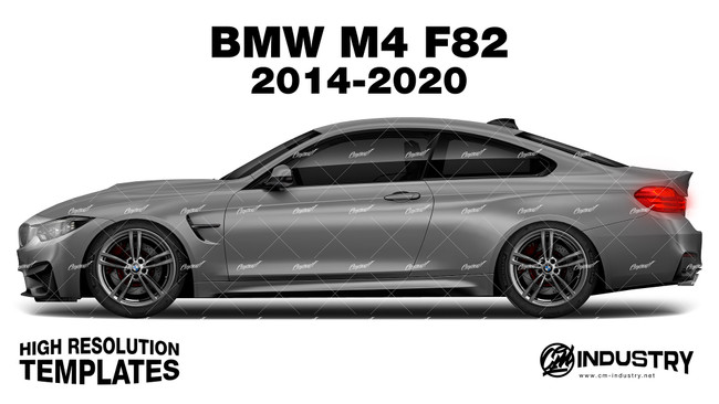 BMW M4 F82 2014-2020 - Side Car template