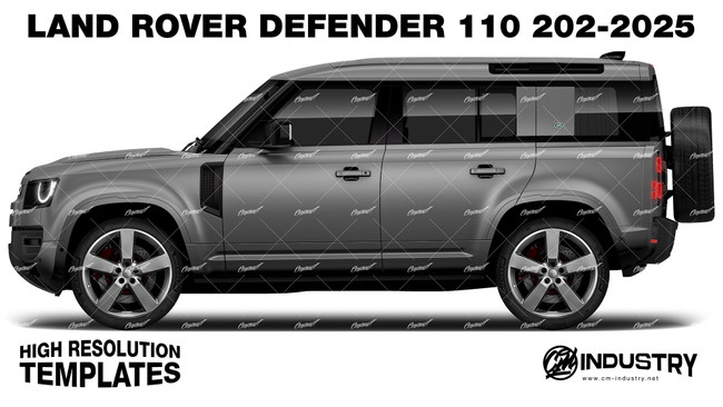 Land Rover Defender 110 2020-2025 - Side Car template | Matt