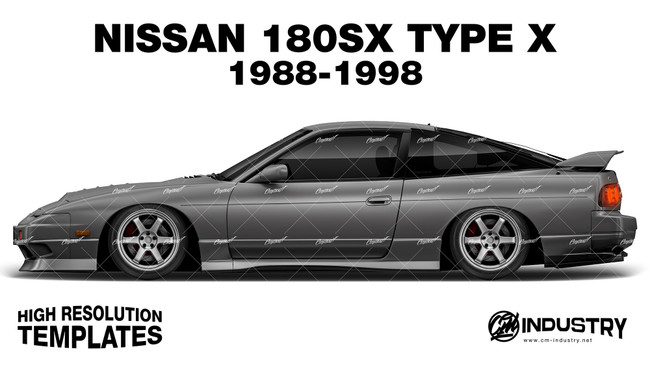 Nissan 180sx Type X 1988-1998 - Side Car template | Matt