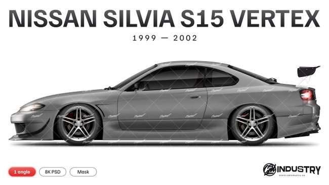 Nissan Silvia S15 Vertex 1999-2002 - Side Car template | Matt