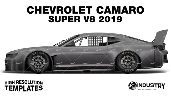 Chevrolet Camaro Super V8 2019 - Side Car template | Matt