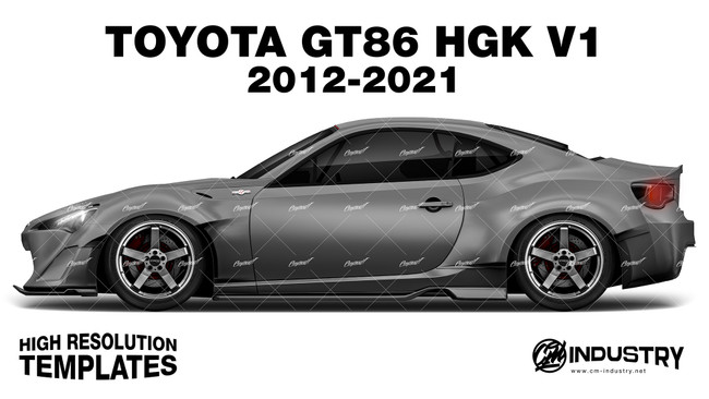 Toyota GT86 HGK V1 2012-2021 - Side Car template | Matt