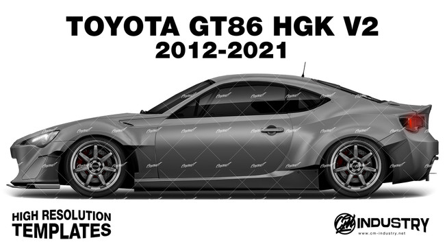 Toyota GT86 HGK V2 2012-2021 - Side Car template | Matt