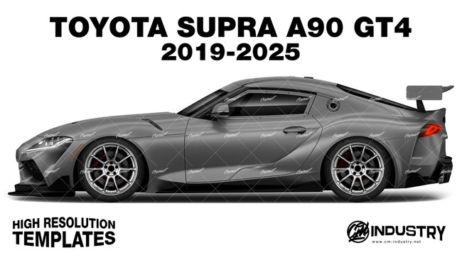 Toyota Supra A90 GT4 2019-2025 - Side Car template | Matt