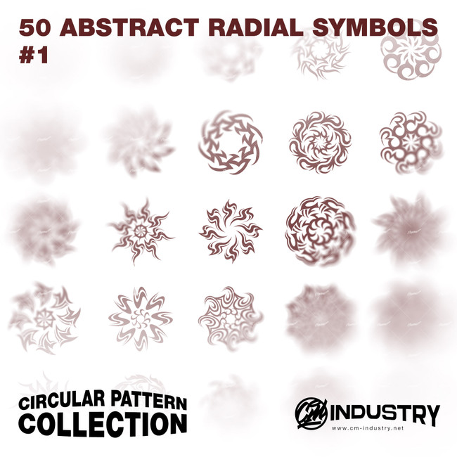 Abstract Radial Symbols #1 - Graphic Resources