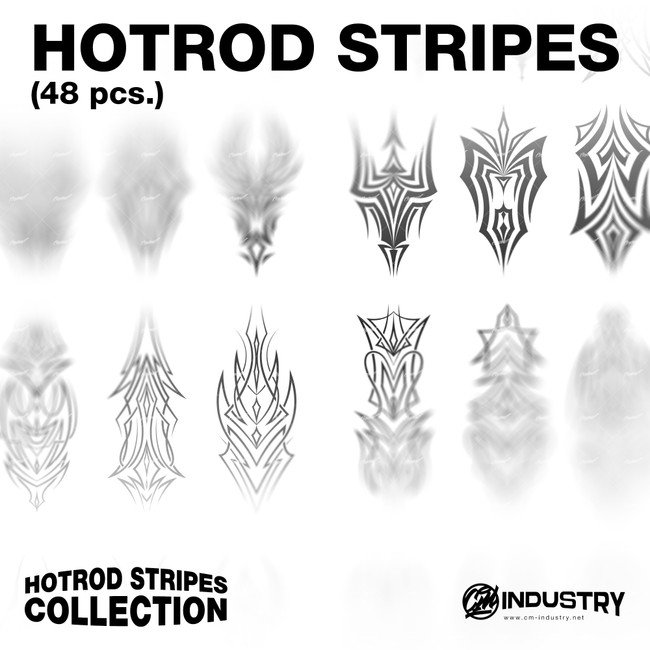 Hotrod Stripes (48 pcs.) - Graphic Resources | CM Industry